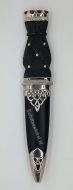 Celtic knot, red top, Sgian Dubh