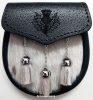 Kinder Sporran,Thistle, 3 Tassels, 13 cm